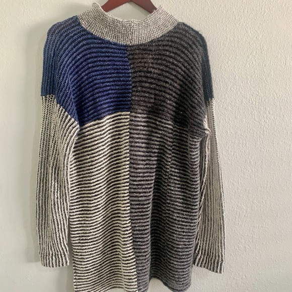 Uterqüe Oversized Colorblock Knit Sweater-Made In Iceland- Loose Gauge Laganlook - Picture 13 of 15